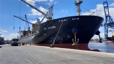 نشاط في حركة السفن والشاحنات بميناء الإسكندرية