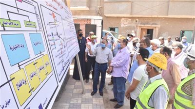 محافظ أسيوط يتفقد مشروع صرف صحي منفلوط