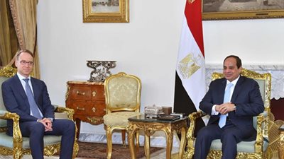 السيسي يستقبل كل من رئيس البنك الاتحادي الألماني ومستشار الأمن القومي الألماني‎