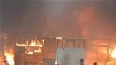 إخماد حريق سوق توشكا في حلوان بدون إصابات والخسائر بالملايين