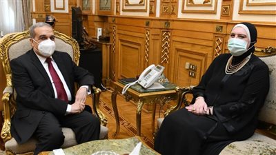وزير الإنتاج الحربي يستقبل وزيرة التجارة والصناعة لبحث المشروعات المشتركة