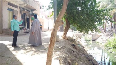تطهير ورفع مخالفات ترعة أولاد إلياس بمركز صدفا