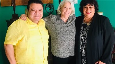 الفنانة فريدة فهمي تستقبل وزيرة الثقافة للاحتفاء بـ