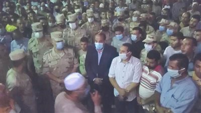 الآلاف من أهالي كفر الشيخ يشيعون جثمان شهيد سيناء 