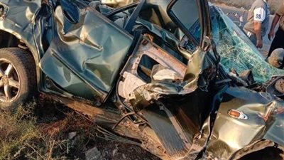 مصرع زوجين إثر تصادم قطار وسيارة ملاكي بالدقهلية.. صور