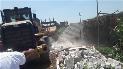 إزالة 23 حالة تعدٍ على الأراضي الزراعية وأملاك الدولة بالبحيرة 