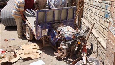 توفير تروسيكل بديل لأحد المصابين في حادث انهيار عقار المنصورة
