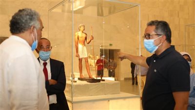 العناني يتفقد متحف الحضارة قبل استقبال الموكب الملكي