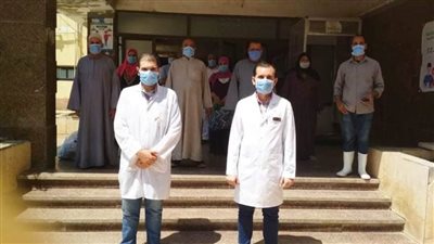 تعافي ١٣ حالة كورونا وخروجهم من مستشفى صدر بني سويف