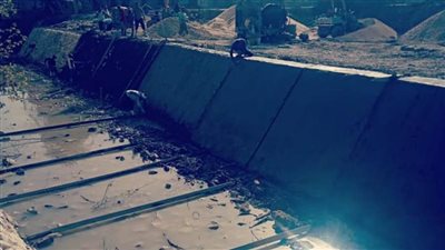 تبطين ألف كيلو ترع ومصارف ببني سويف 