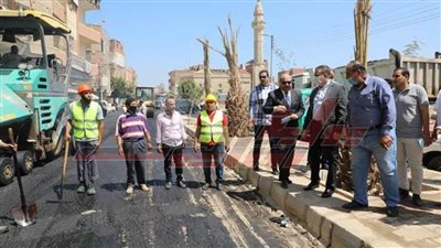 محافظ المنوفية يتابع أعمال رصف الشوارع الرئيسية
