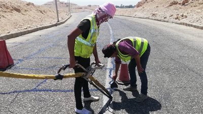 رفع كفاءة طريق وادي الملوك بالبر الغربي بالأقصر لتحسين حالة المسارات السياحية