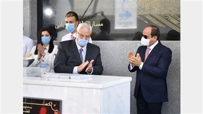 الرئيس السيسي يشهد وضع حجر الأساس لمحطة مترو عدلي منصور التبادلية
