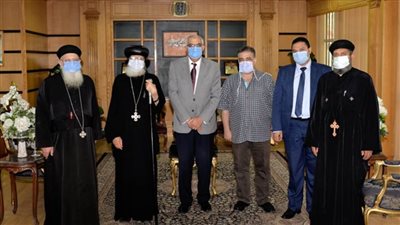 وفد الكنيسة يهنئ رئيس جامعة المنصورة بالعام الهجري