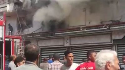 نشوب حريق في محل بويات بالمنصورة