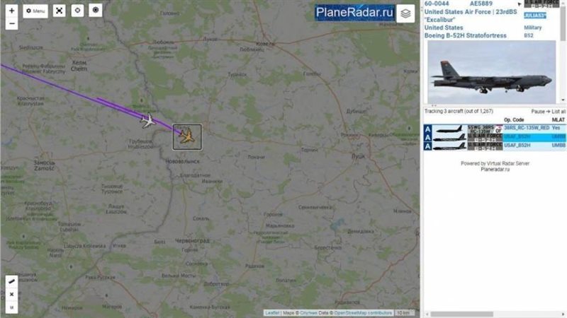 خط سير قاذفات أمريكية