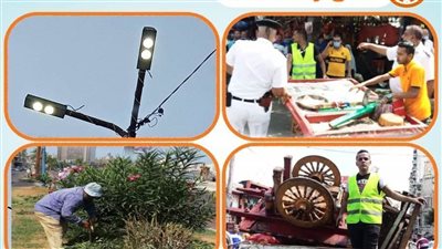 حمله لإزالة الإشغالات بحي وسط الإسكندرية