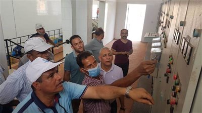 رئيس الشركة القابضة للمياه يتفقد محطة مياه المساعيد تمهيدا لافتتاحها