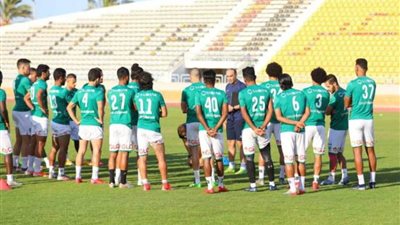 المصري يؤدي مرانه استعدادا لمواجهة حرس الحدود بعد غد