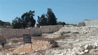  وضع لافتات على الأراضي أملاك الدولة المستردة ببرج العرب