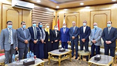 رئيس جامعة بنى سويف يستقبل رئيس الهيئة القومية لضمان جودة التعليم