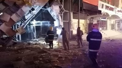 انهيار مبنى جراء انفجار داخل قاعدة سبايكر بمحافظة صلاح الدين العراقية