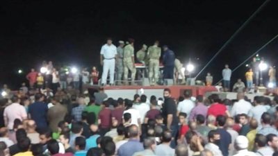 أهالي شربين يشيعون جثمان شهيد الواجب الوطني