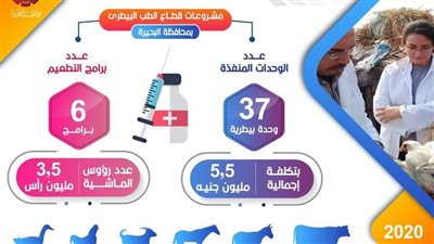 تنفيذ 37 وحدة بيطرية و6 برامج تطعيم بالبحيرة