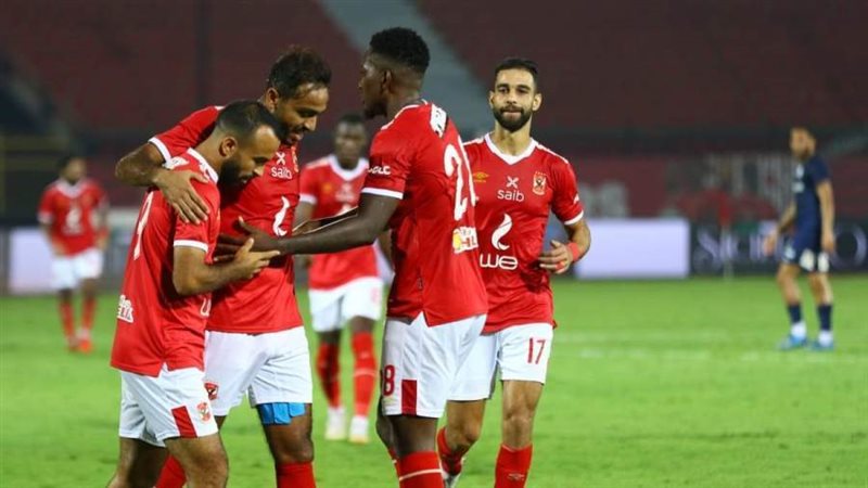 فرحة لاعبي الاهلي