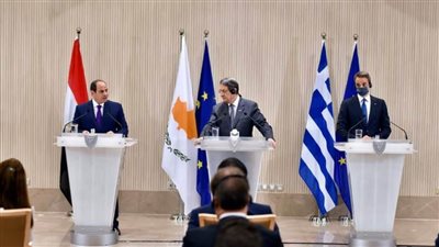 كلمة الرئيس السيسي في القمة الثلاثية المصرية القبرصية اليونانية ..