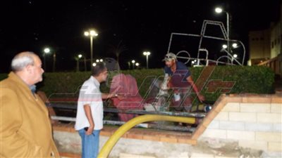 كسح مياه الأمطار ببلطيم  والمصيف في كفر الشيخ