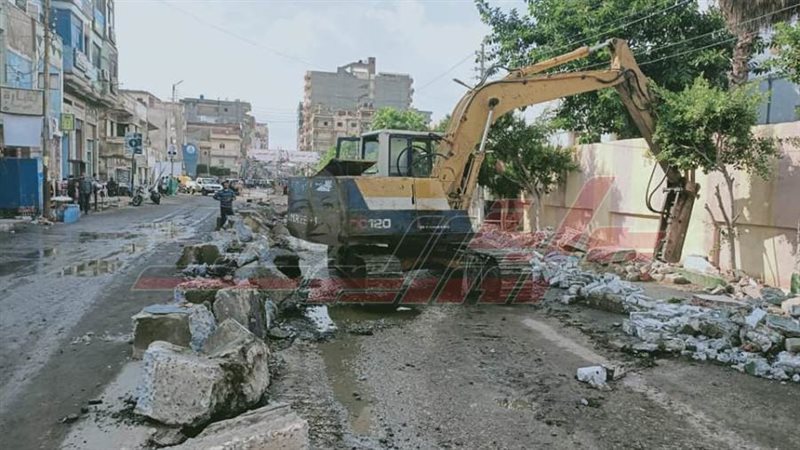 ازالة الحواجز الخرسانية