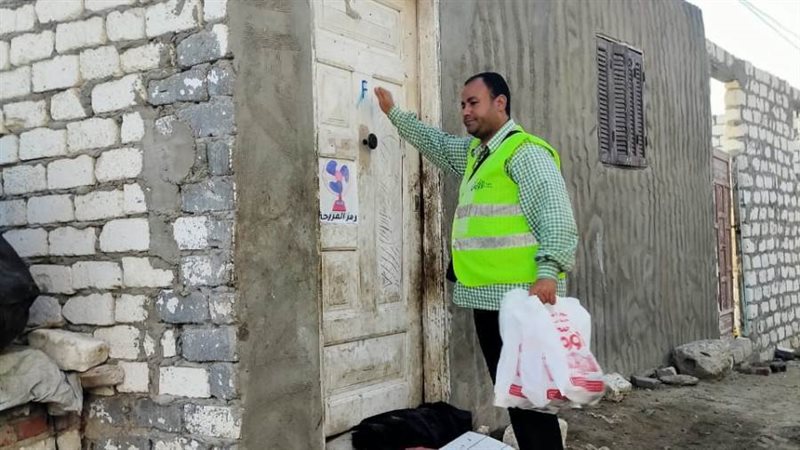 توزيع لحوم بقرى البحيرة