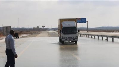 غلق طريق نوبيع اتجاة سانت كاترين