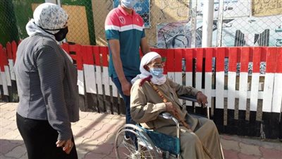 انتخابات النواب 2020.. علشانك يا مصر جئتك على كرسي متحرك.. (صور وفيديو)