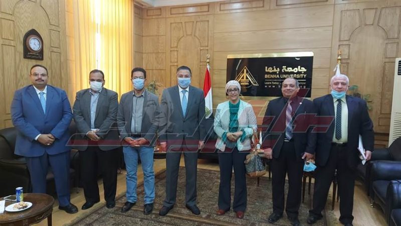 رئيس جامعة بنها يستقبل