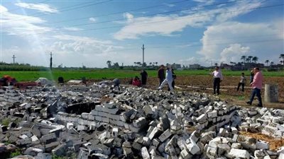 إزالة 4 حالات تعدٍ على الأراضي الزراعية وأملاك الدولة بالبحيرة