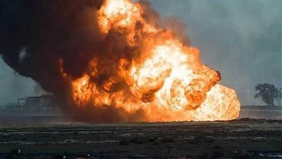 السيطرة على حريق هائل اندلع بخط للنفط يربط لبنان بالعراق