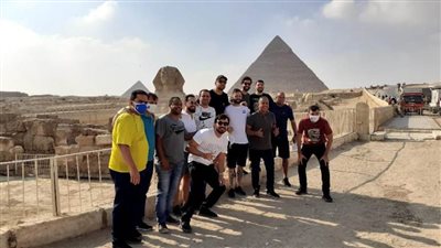 منتخب البرازيل الأولمبي يزور الهرم والمتحف المصري