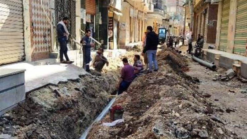 أعمال رصف شارع المحلج