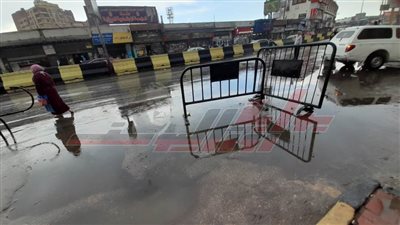 أمطار غزيرة تضرب أنحاء القليوبية