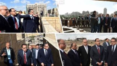 مدبولي يتفقد أعمال تطوير سور مجرى العيون وبحيرة عين الصيرة