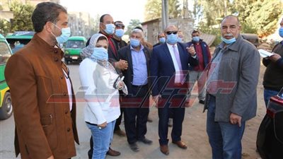 سكرتير عام المنوفية يتابع أعمال رصف الشوارع