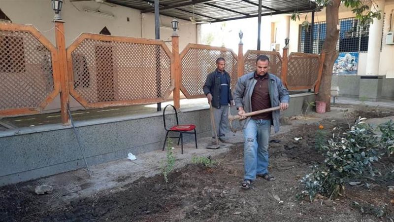 جانب من أعمال التشجير