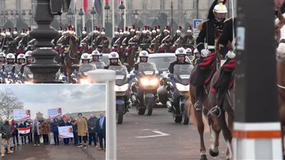 رواد مواقع التواصل: المحتفون بالرئيس السيسي في فرنسا أكبر من سكان قطر 