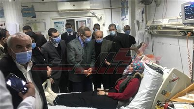  محافظ كفر الشيخ يطمئن عليدى مصابي تسريب الغاز 