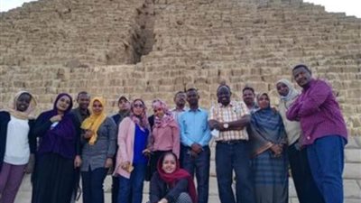 جولة سياحية لوفد الإعلاميين السودانيين بأهرامات الجيزة