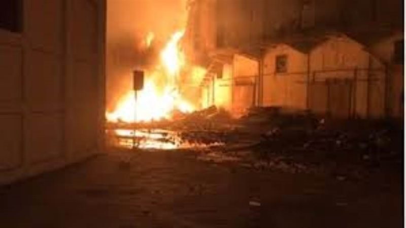 حريق مخزن الاسكندرية