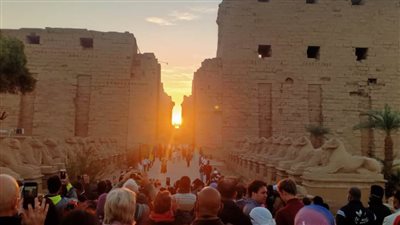 شاهد.. تعامد الشمس على معابد الكرنك