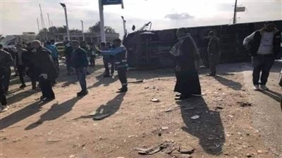 إصابة 11 طالبًا في تصادم أتوبيس وسيارة ملاكي بالدقهلية